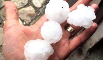 Kastamonu'da yumurta büyüklüğünde dolu