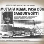 MUSTAFA KEMAL’İN SAMSUN’A ÇIKIŞI