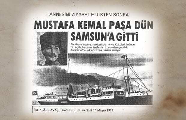 MUSTAFA KEMAL’İN SAMSUN’A ÇIKIŞI