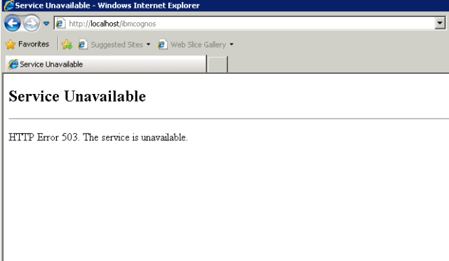 Http Error 503 Service Unavailable